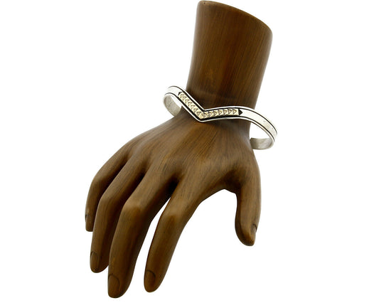 Navajo Bracelet .925 Silver & 14k Solid Gold MM Rogers and TAS Cuff C.80's
