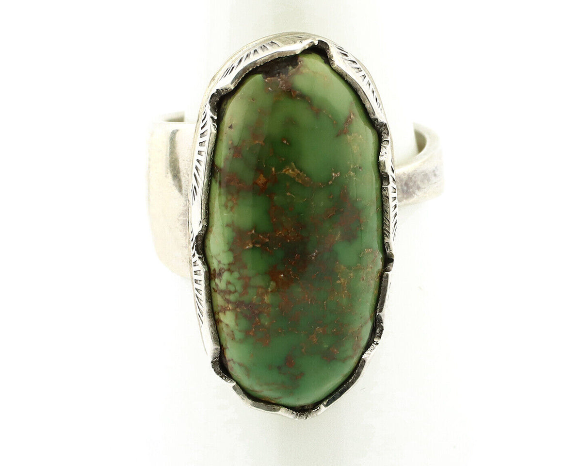 Navajo Ring 925 Silver Royston Turquoise Artist Signed L Benette C.80's