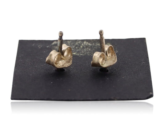 Zuni Earrings 925 Silver Sleeping Beauty Turquoise Native American Artist C.80's