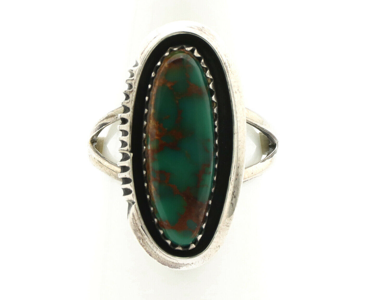Navajo Ring .925 Silver Turquoise Mountain Native American C.80's