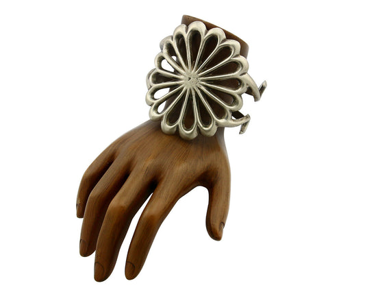 Navajo Sandcast Bracelet .925 Silver SOLID Artist Native American C.80's