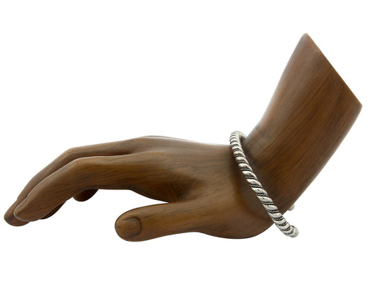 Navajo Bracelet .925 SOLID Silver Handmade Artist Tahe Circa Late 1980's