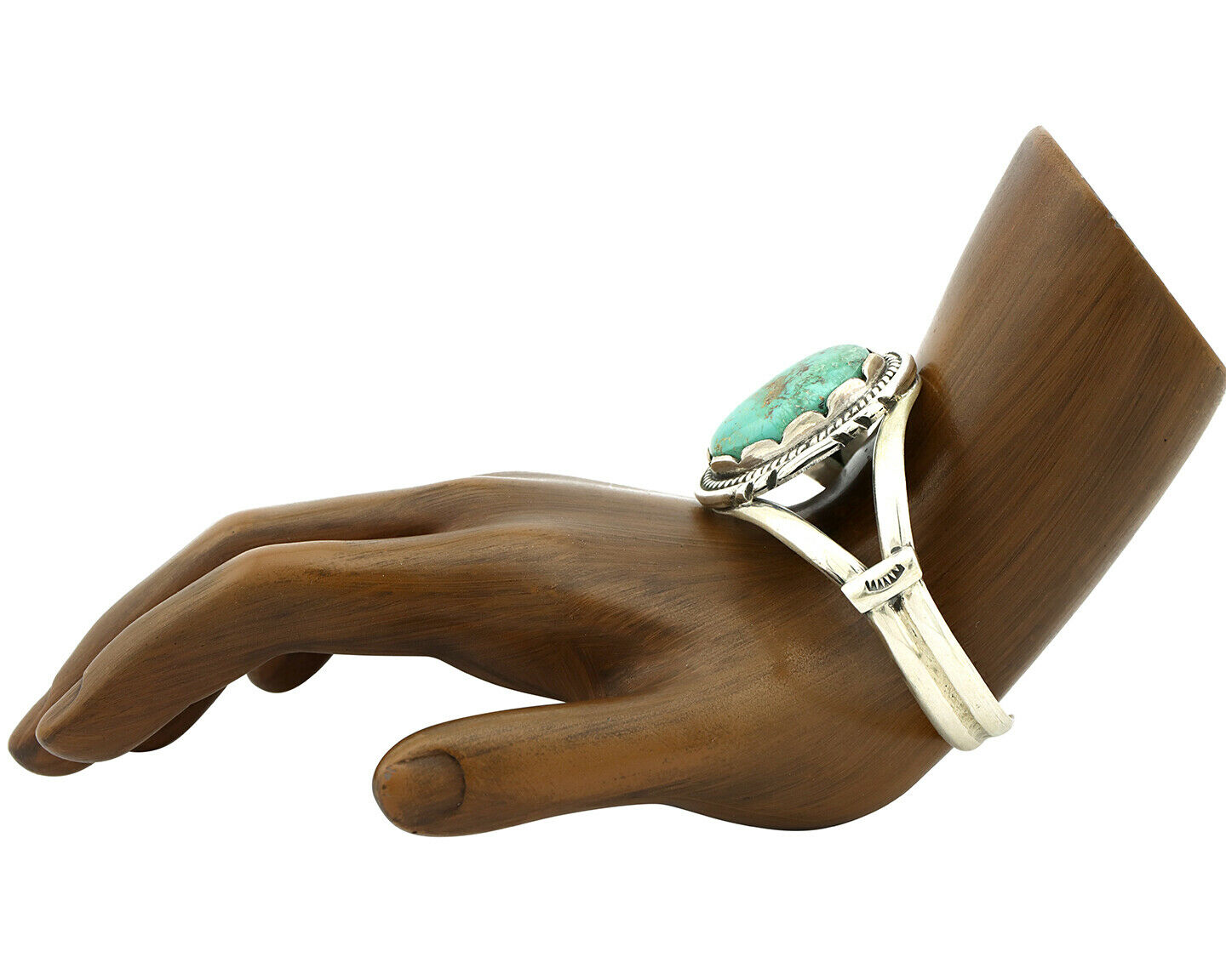 Navajo Bracelet .925 Silver Southwest Turquoise Signed Apache Manufacturing C80s