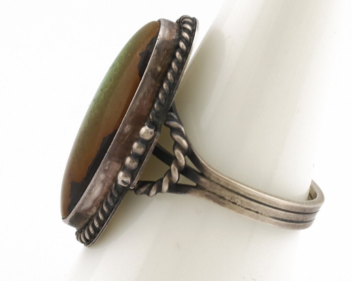 Navajo Ring .925 Silver Royston Turquoise Native American Artist C.1980's