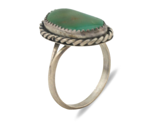 Navajo Ring .925 Silver Royston Turquoise Native Artist C.80's