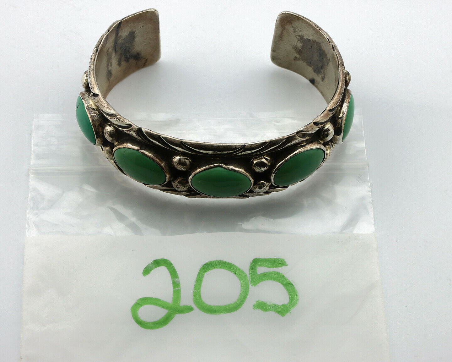 Navajo Bracelet .925 Silver Colorado Turquoise Signed Artist Montoya C.80's