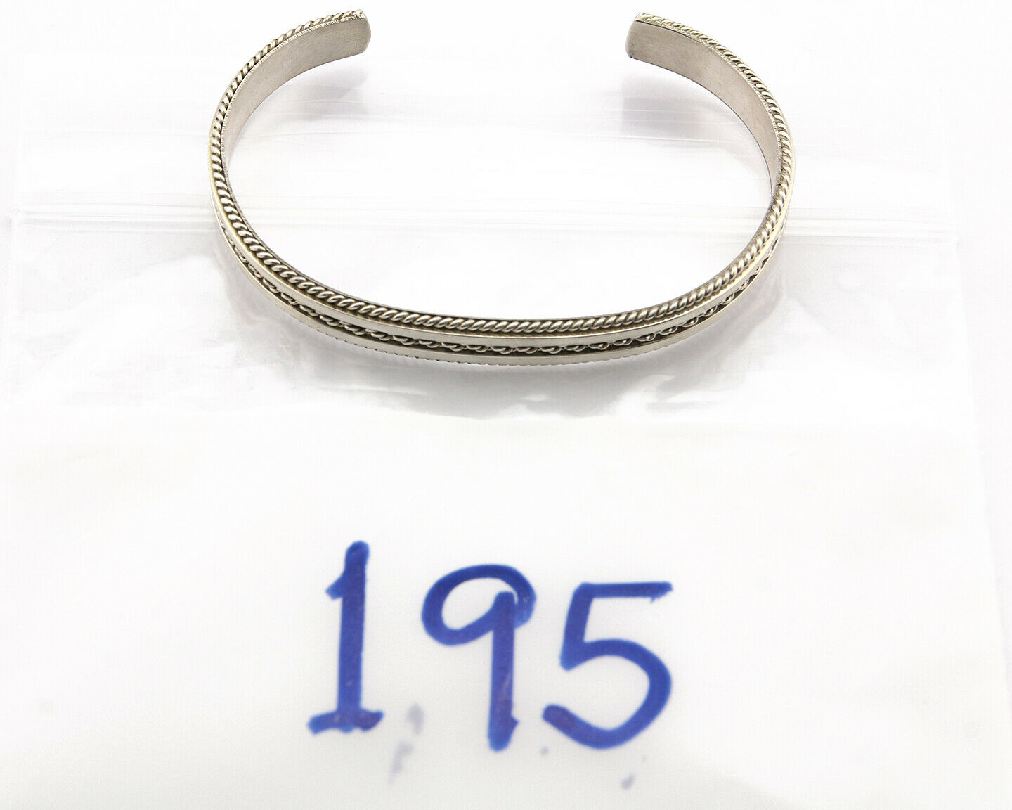 Navajo Bracelet .925 Silver Handmade Cuff Artist Signed TAHE C.80's