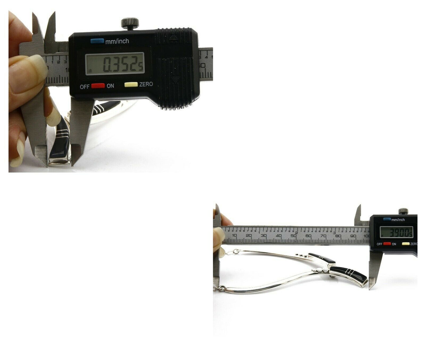 Women's Navajo Necklace .925 Silver Black Onyx Inlay C.80's