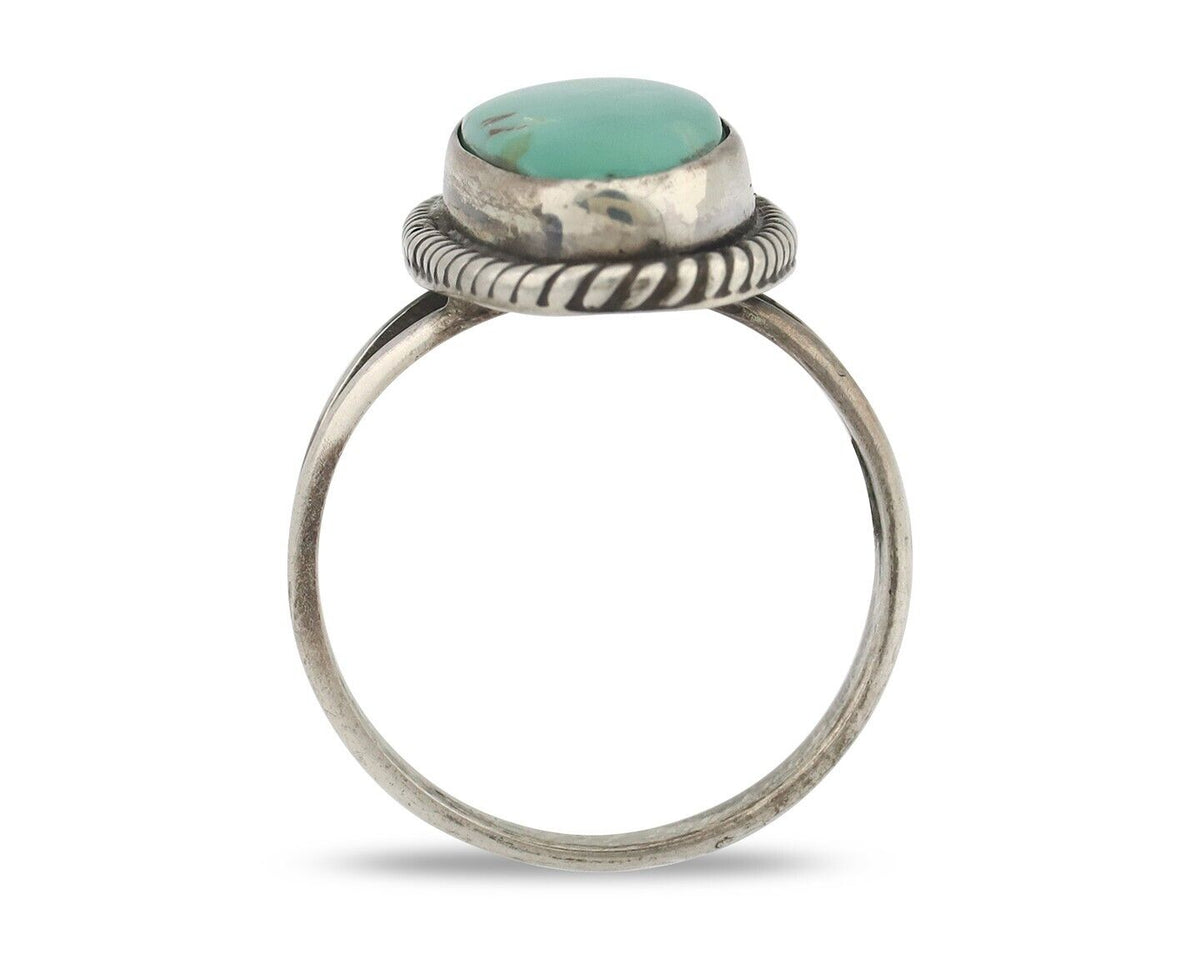 Navajo Handmade Ring 925 Silver Arizona Turquoise Native Artist C.80's