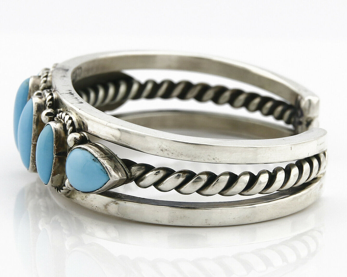 Bowlins Old Carter Trading Post Bracelet Turquoise Cuff .925 Silver