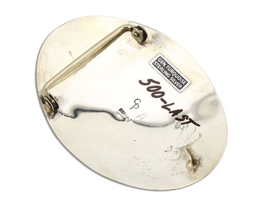 Navajo Belt Buckle 925 Silver Handmade Chip Inlay Artist Signed CP C.80s