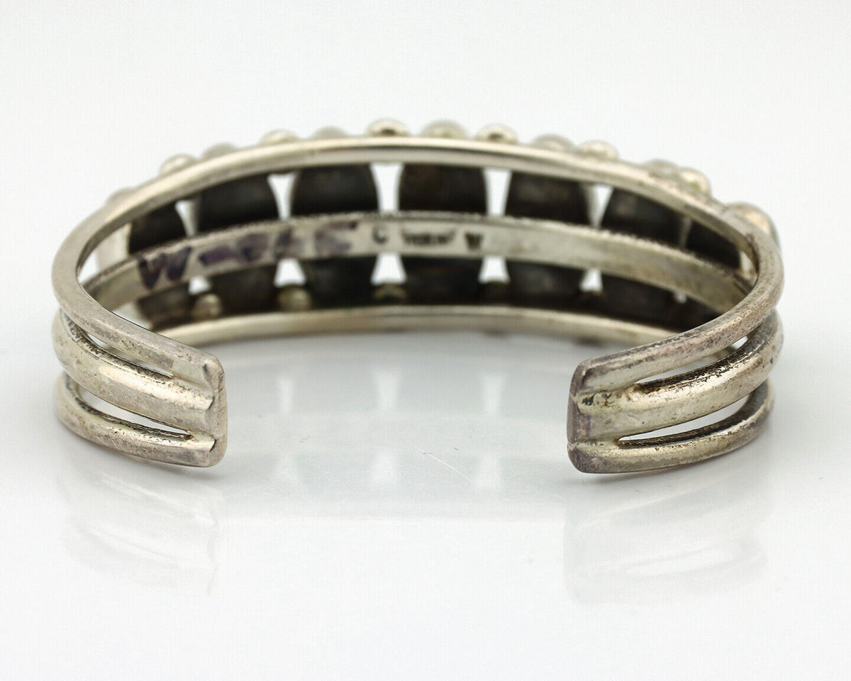 Women's Navajo .925 Silver Turquoise Mountain Signed Artist CW C.80's