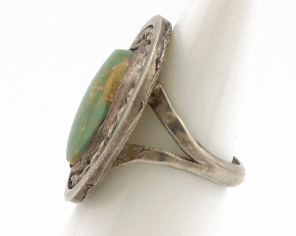 Pawn Navajo Necklace 925 Silver Green Natural Turquoise Native Artist C.80's