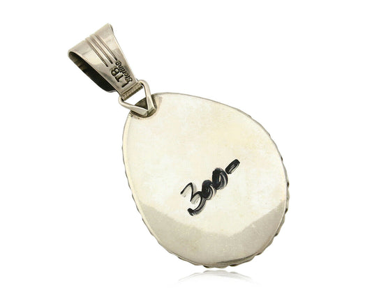 Navajo Pendant Turquoise Mountain .925 Silver Signed LTB C.80's