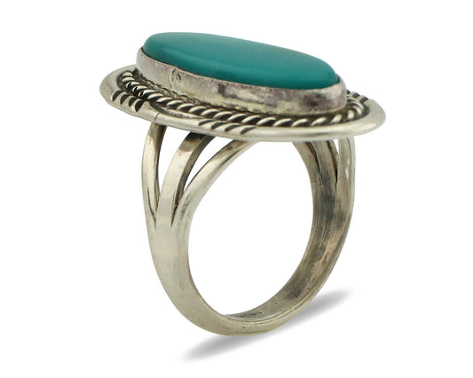 Navajo Ring 925 Silver Southwest Blue Turquoise Artist Signed Begay C.80's
