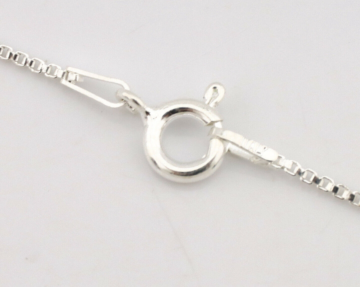 Navajo Necklace .925 Silver Kingman Turquoise Signed Gecko C.1980's