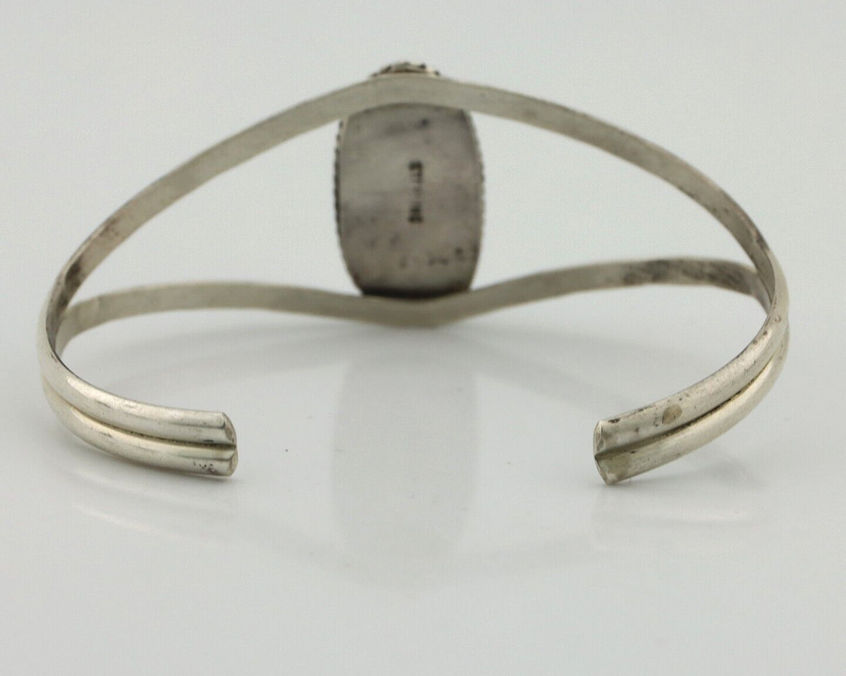 Women's Navajo Bracelet 925 Silver Natural Pink Mussel Native American C.80's