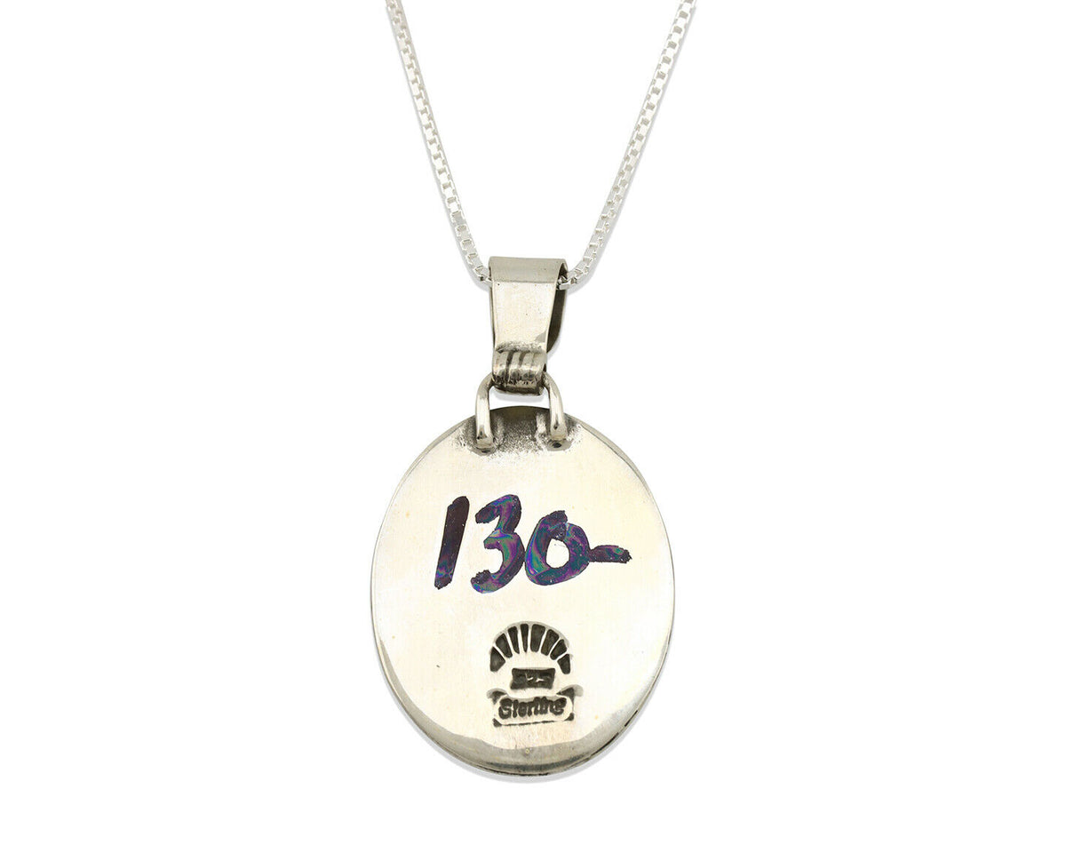 Navajo Necklace .925 Silver Natural Sugilite Apache Manufacturing C.80's