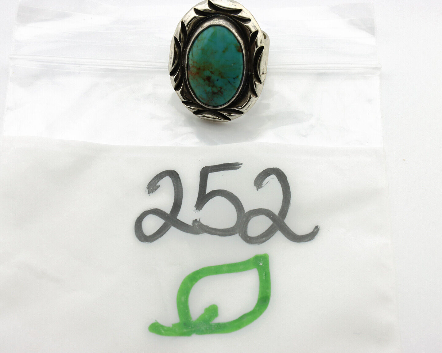 Navajo Ring 925 Silver Turquoise Mountain Artist Signed C Montoya C.80's