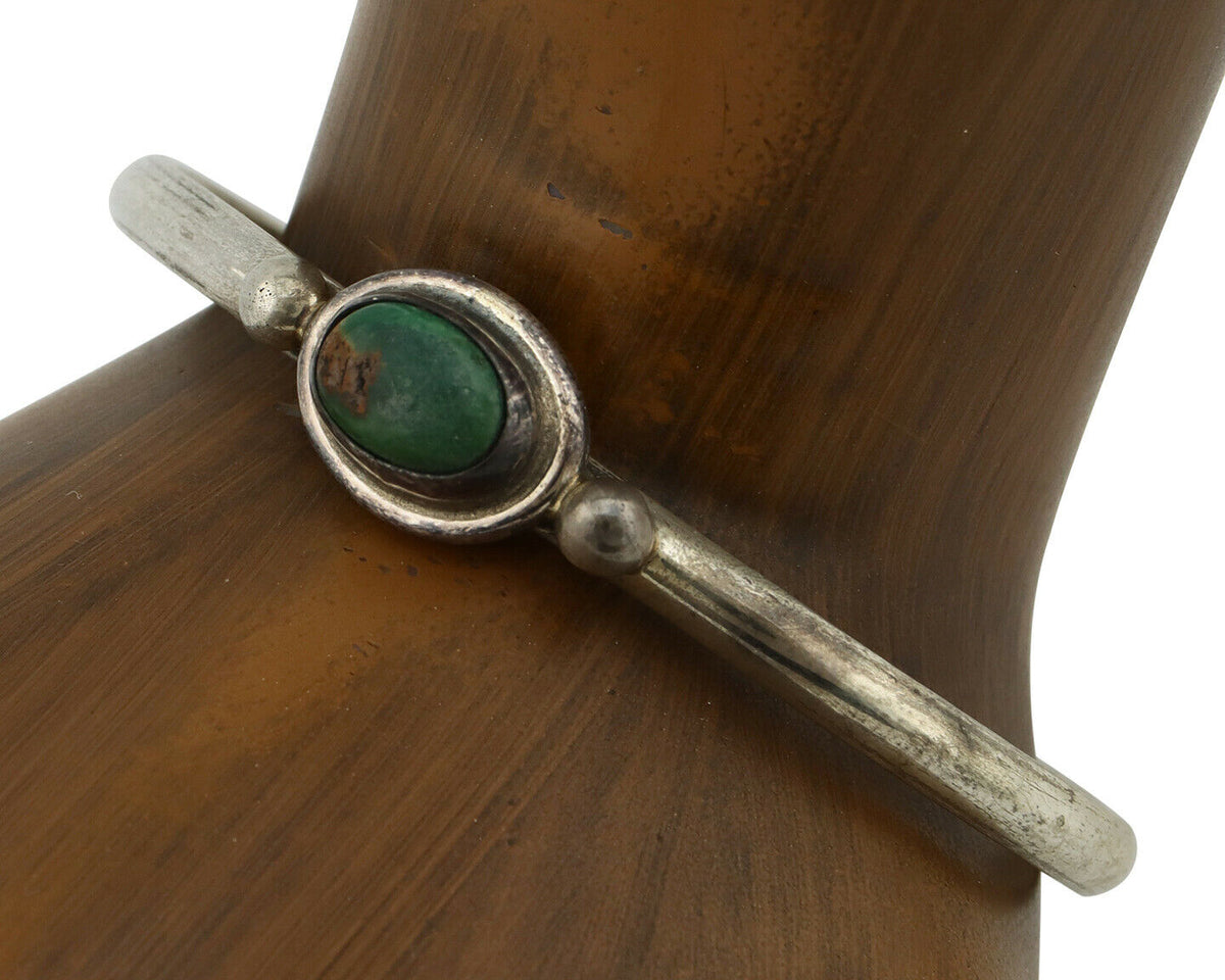 Navajo Bracelet .925 Silver Royston Turquoise Native American Artist C.90's