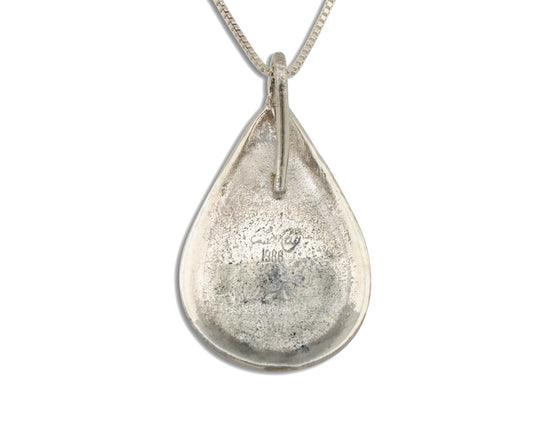 Navajo Necklace 925 Silver Natural Oyster Artist Signed ChaRay Circa 1988