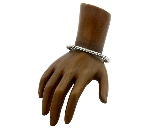 Navajo Bracelet .925 SOLID Silver Handmade Artist Tahe Circa Late 1980's