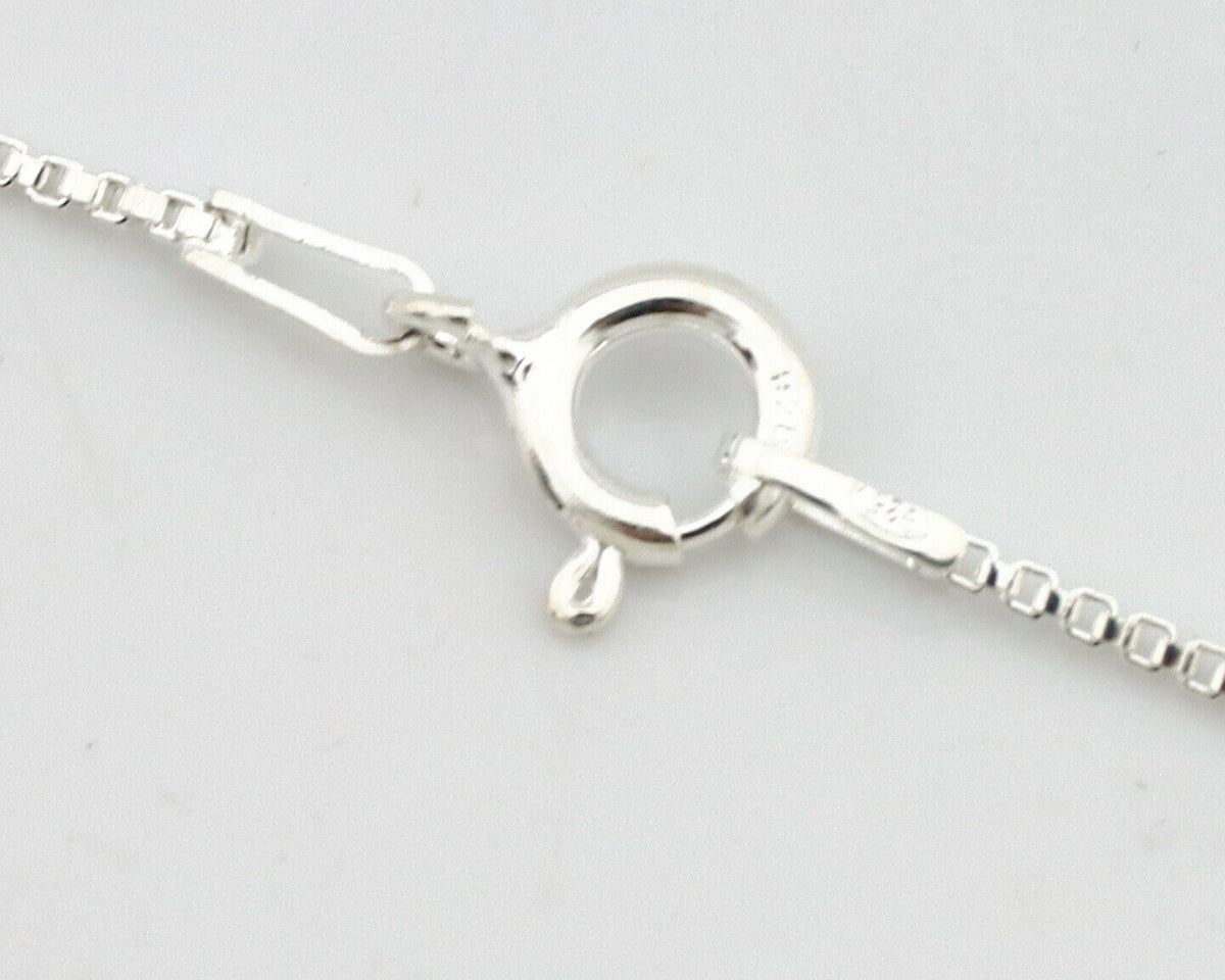 Navajo Necklace .925 Silver Kingman Turquoise Signed Gecko C.1980's