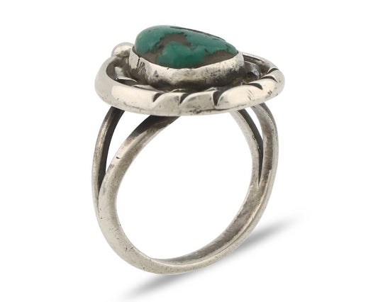 Navajo Handmade Ring 925 Silver Southwest Turquoise Native Artist C.80's