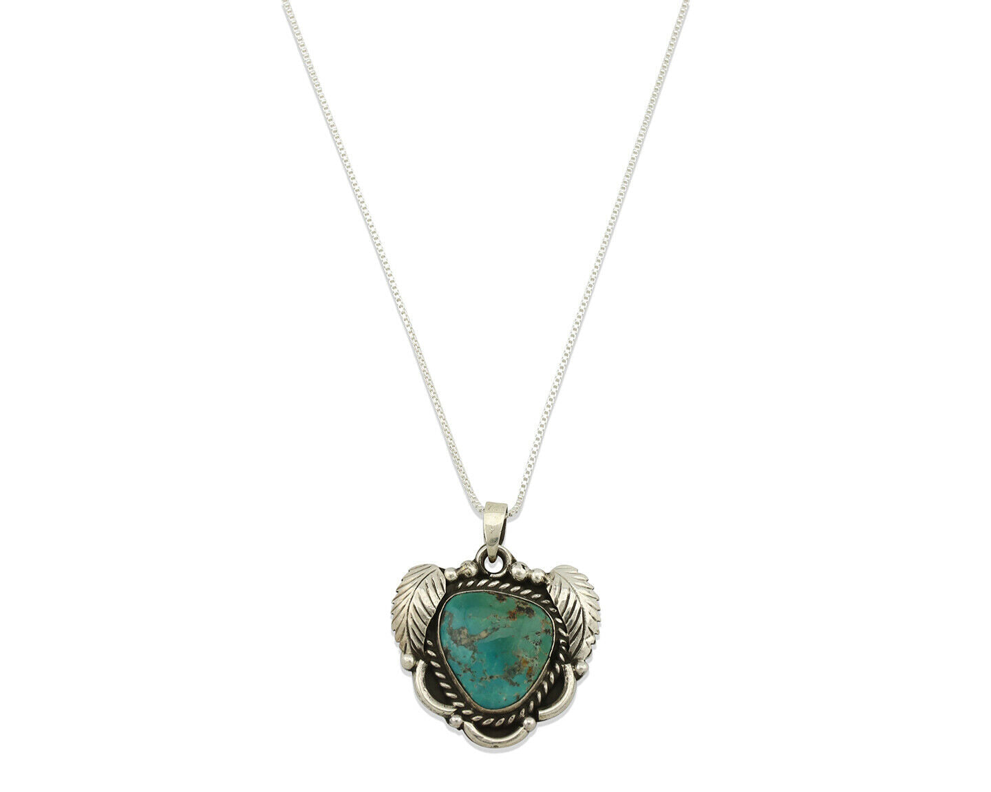 Navajo Necklace .925 Silver Royston Turquoise Signed Claw C.80's