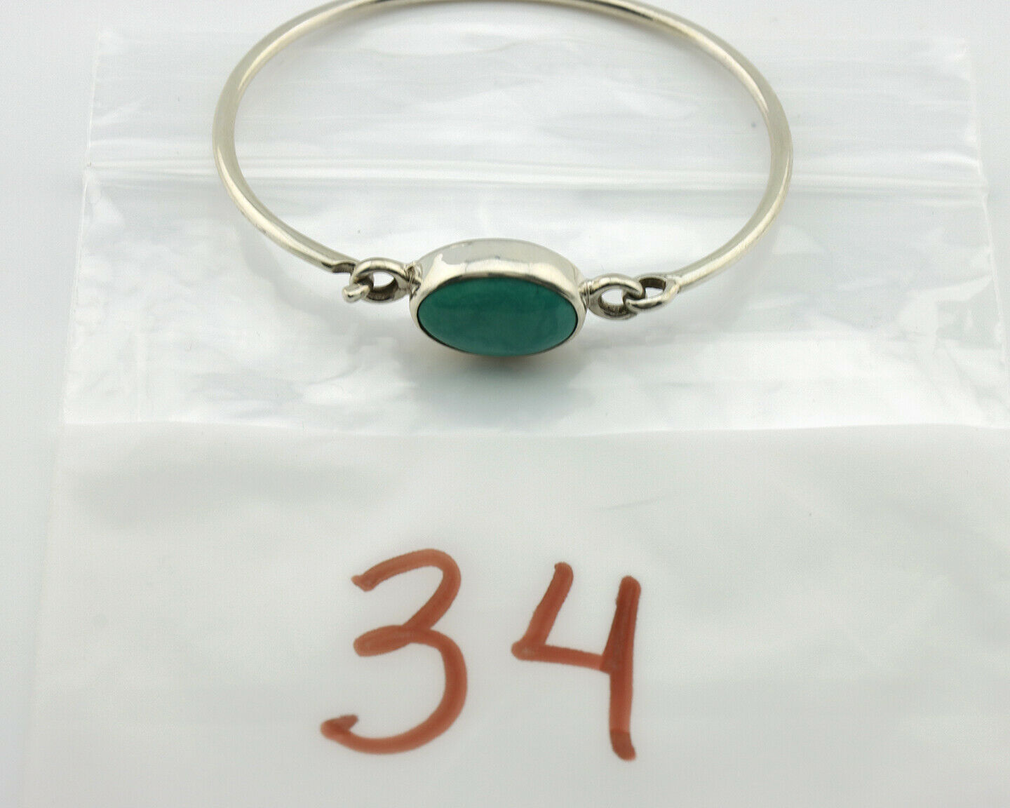 Navajo Bracelet .925 Silver Blue Arizona Turquoise Native American Artist C.90's