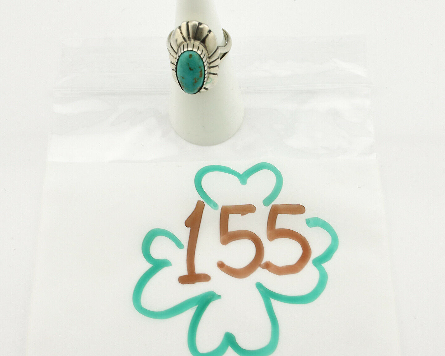 Navajo Ring .925 Silver Arizona Turquoise Signed M Montoya C.80's