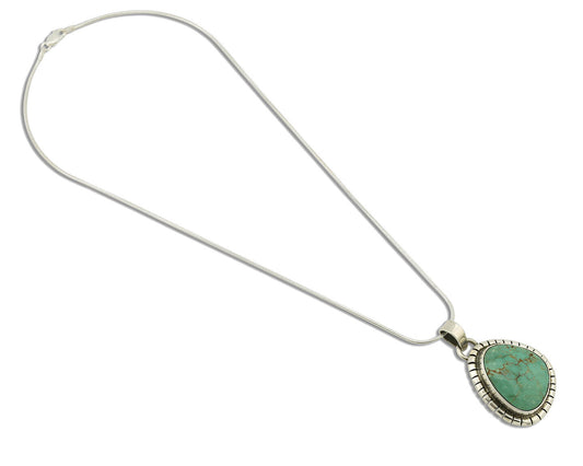 Navajo Necklace .925 Silver Turquoise Native American Artist C.1980's