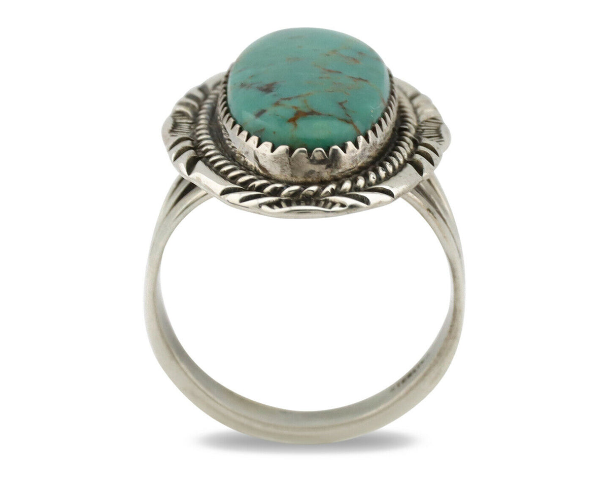 Navajo Ring .925 Silver Arizona Turquoise Artist Native American C.80's