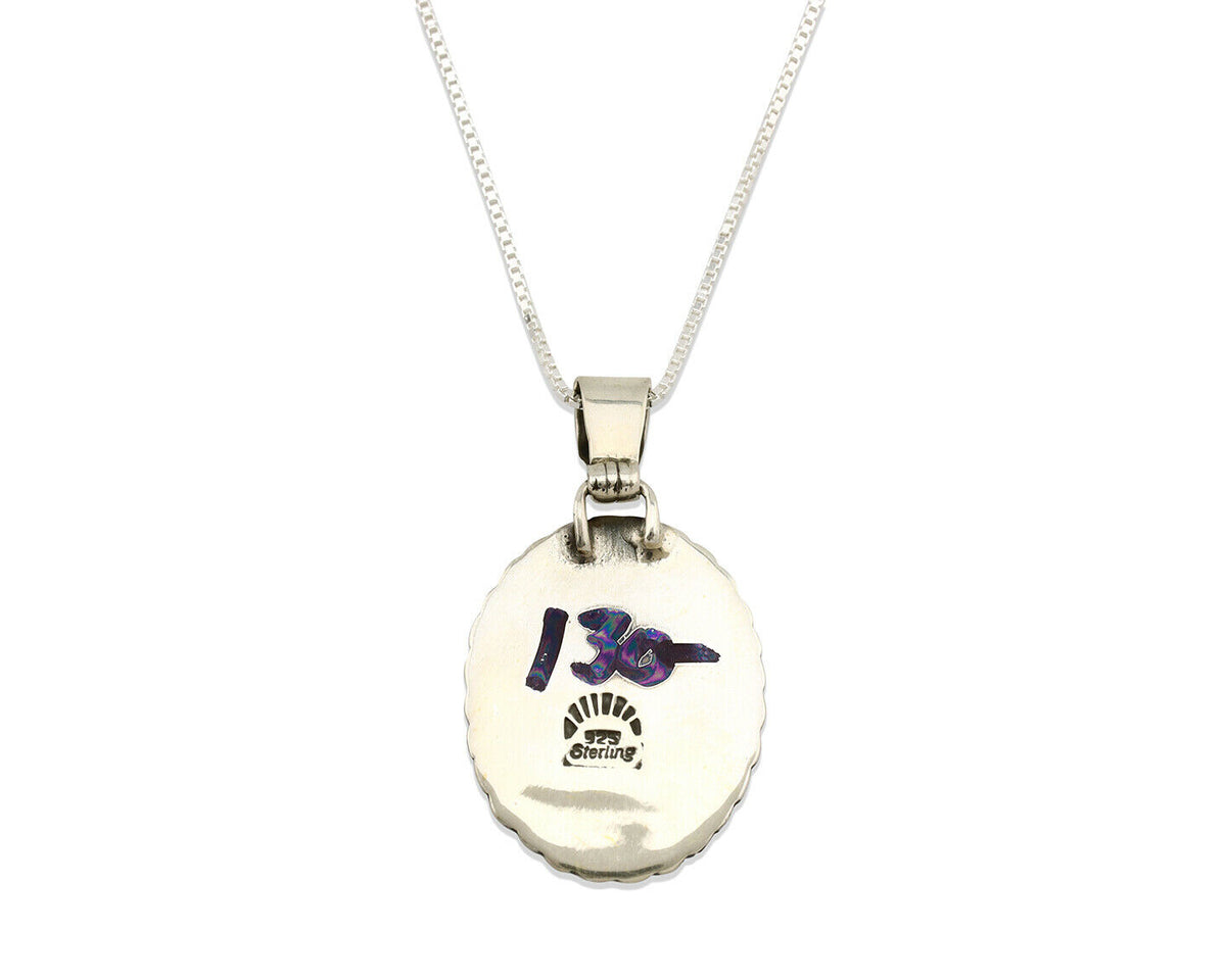 Navajo Necklace .925 Silver Natural Sugilite Apache Manufacturing C.80's