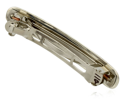 Navajo Hair Clip .925 Silver Royston Turquoise Barrette C.80's