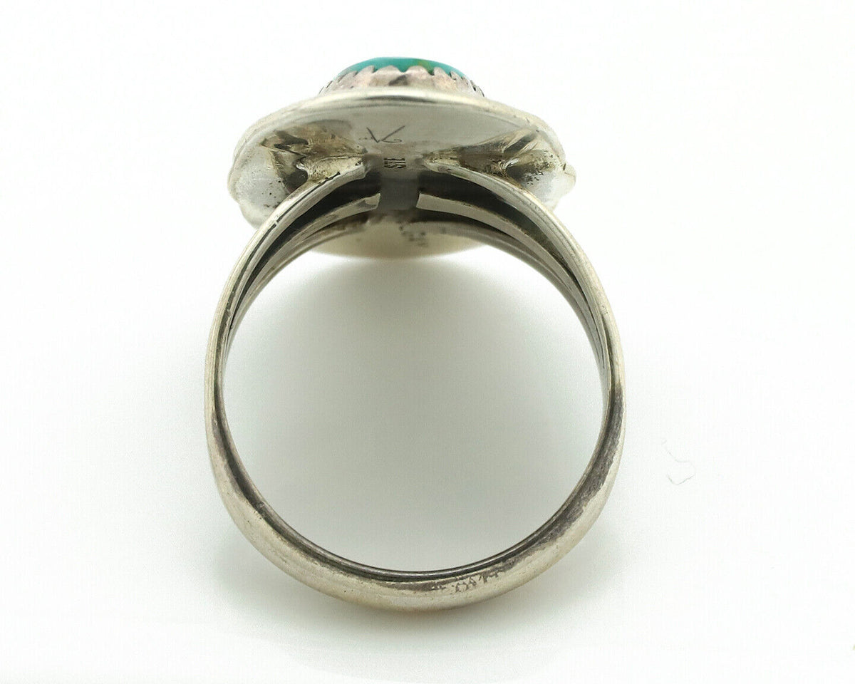 Navajo Ring 925 Silver Southwest Blue Turquoise Artist Signed Begay C.80's