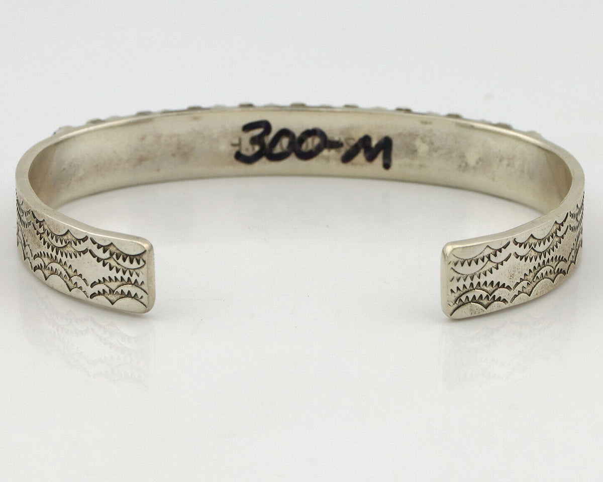 Zuni Bracelet .925 Silver Natural Pink Mussel H. M. Coonsis C.90's