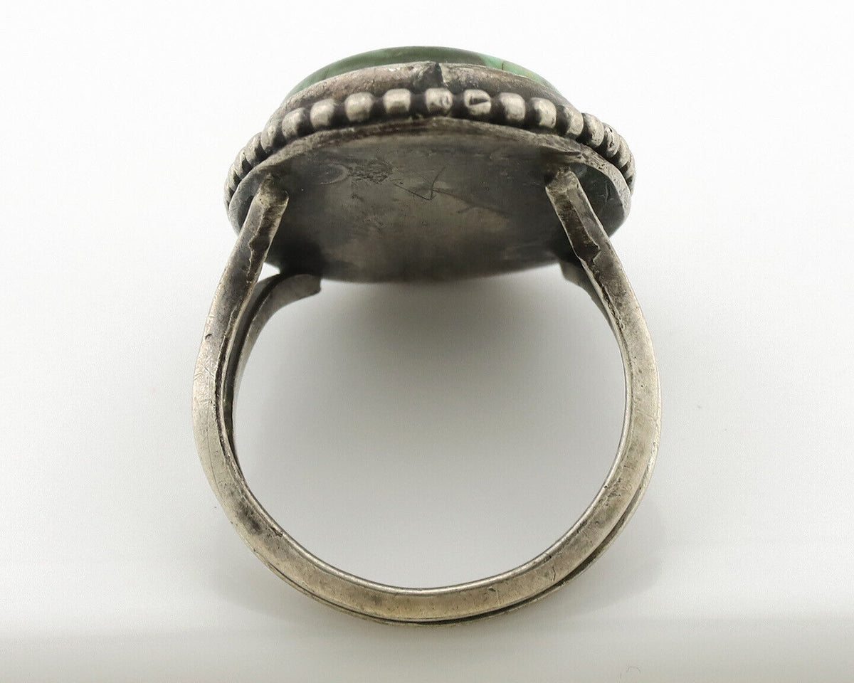 Navajo Ring .925 Silver Natural Turquoise Handmade Native American Artist C.80s