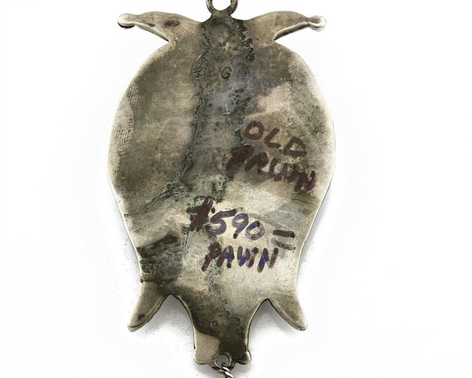 Old Pawn Navajo George Jones Natural Mined Turquoise .925 Silver Cuff