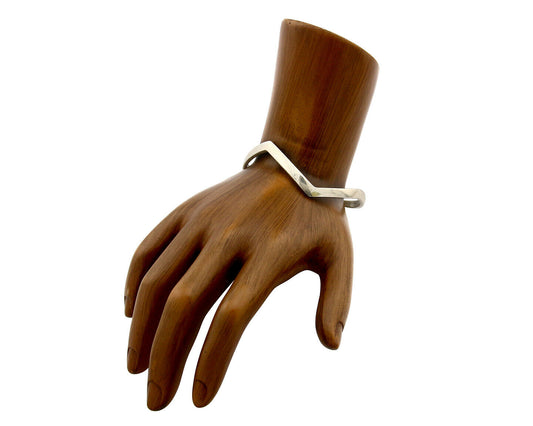 Navajo Bracelet .925 Silver Handmade Sand Cast Native American Artist Circa 70's