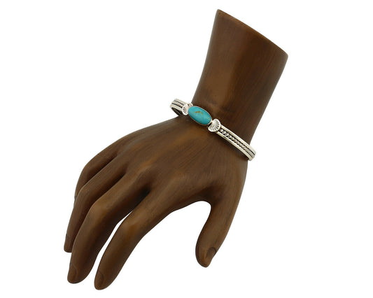 Women's Navajo .925 Silver Kingman Turquoise Artist Inca MFG Circa 1990's
