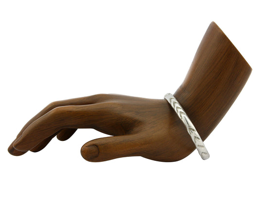 Navajo Bracelet .925 Silver Hand Stamped Arrow Head Artist V Montoya C.80's