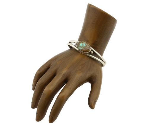 Women's Navajo .925 Silver Kingman Turquoise Native American Artist C.80's