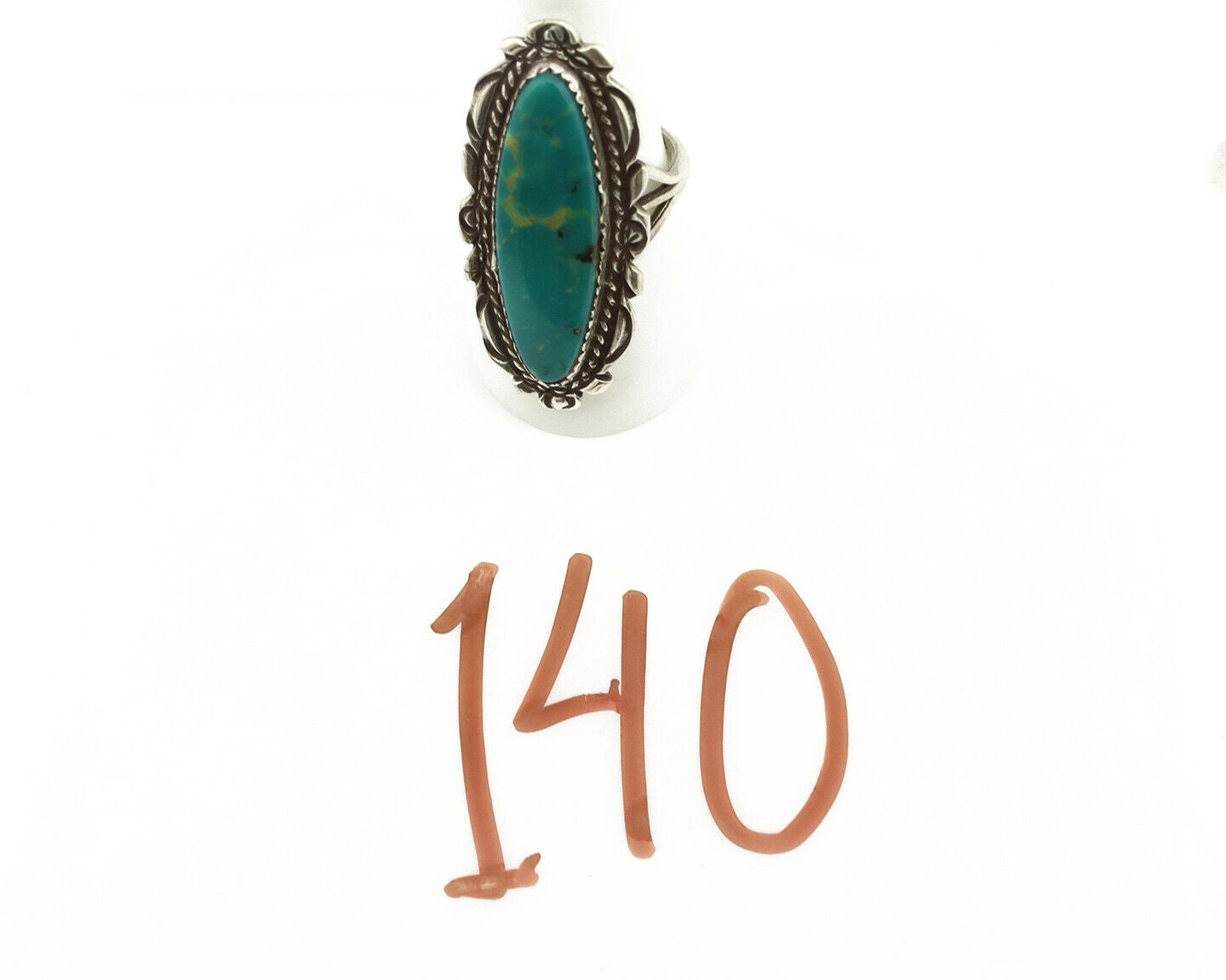 Navajo Ring .925 Silver Arizona Turquoise Artist Signed Billy Eagle C.80's
