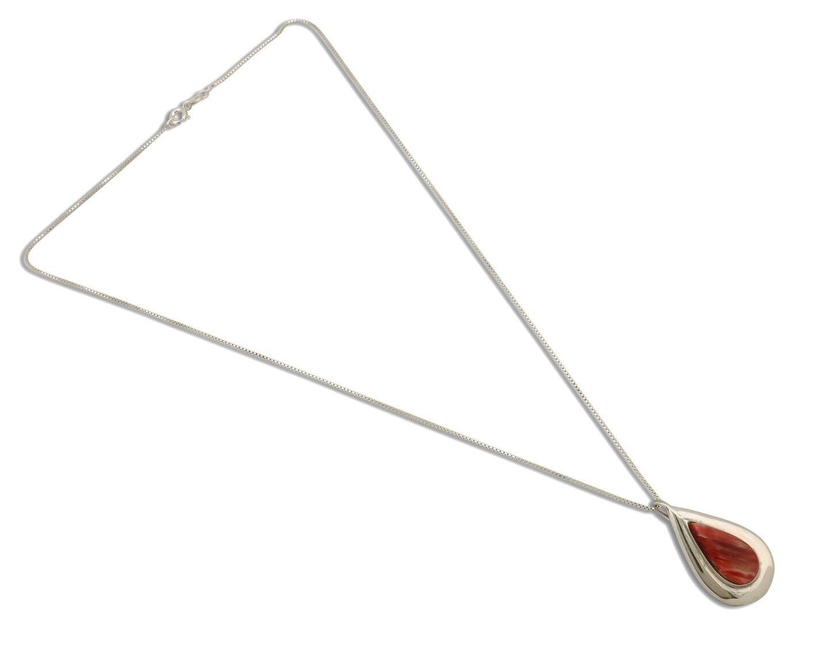 Navajo Necklace 925 Silver Natural Oyster Artist Signed ChaRay Circa 1988
