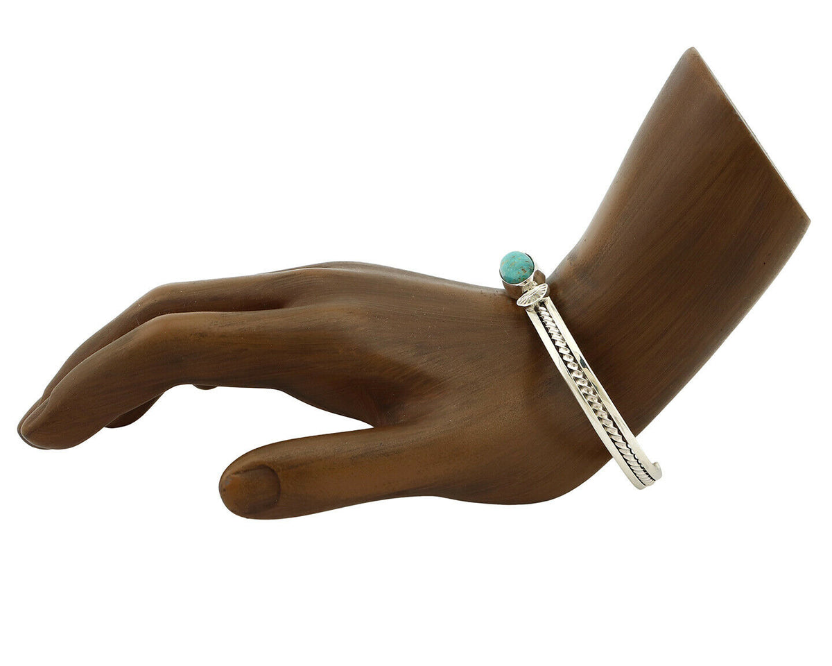 Women's Navajo .925 Silver Nevada Turquoise Artist Inca MFG Circa 1990's