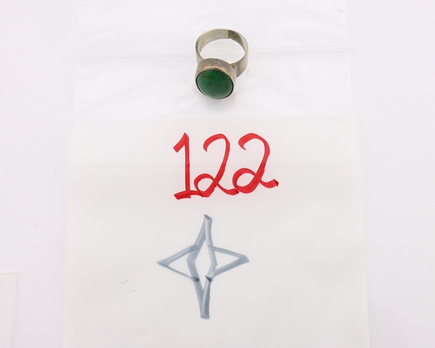 Navajo Handmade Ring .925 Silver Turquoise Artist Signed C. Montoya C.80's