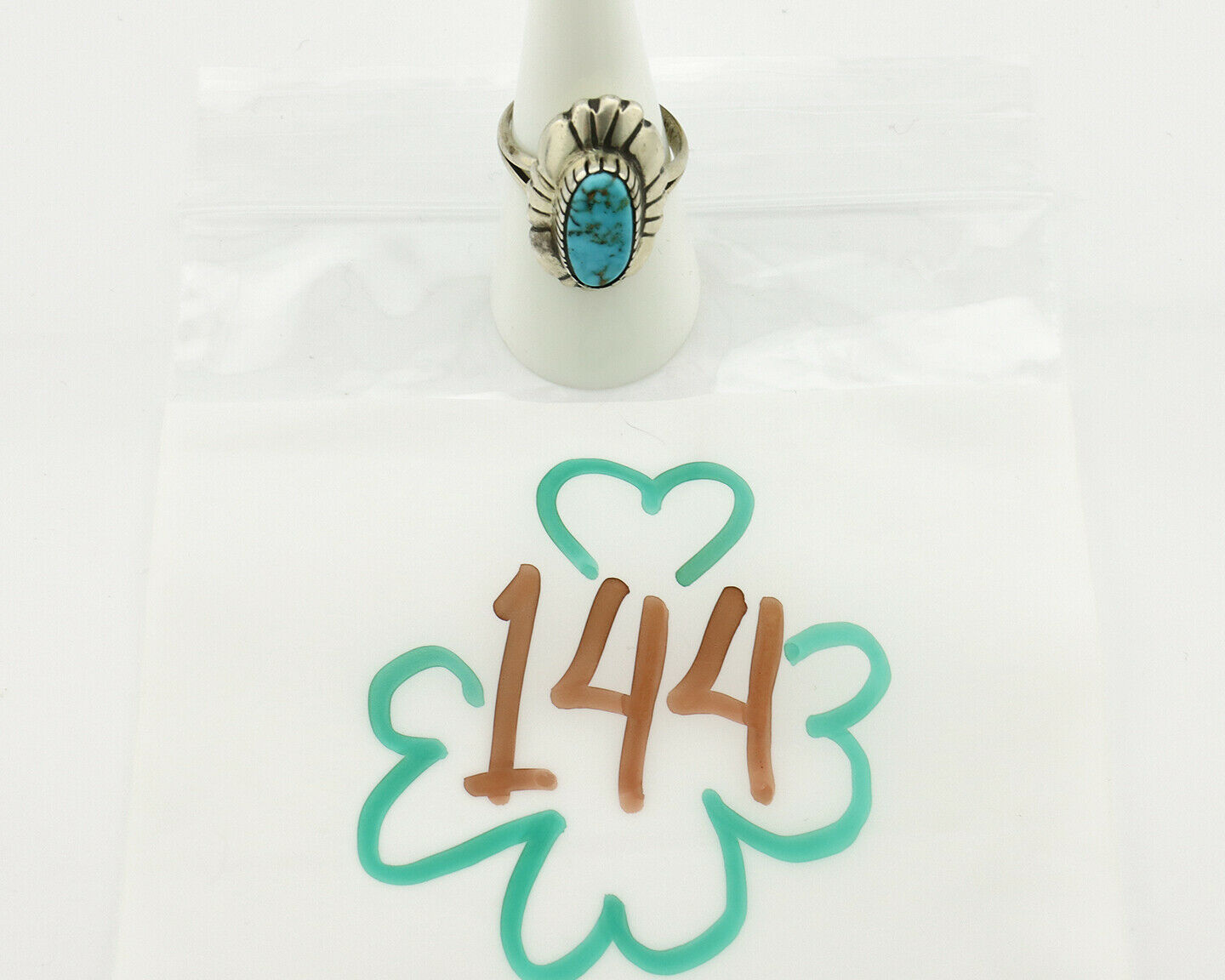 Navajo Ring .925 Silver Arizona Turquoise Signed M Montoya C.80's
