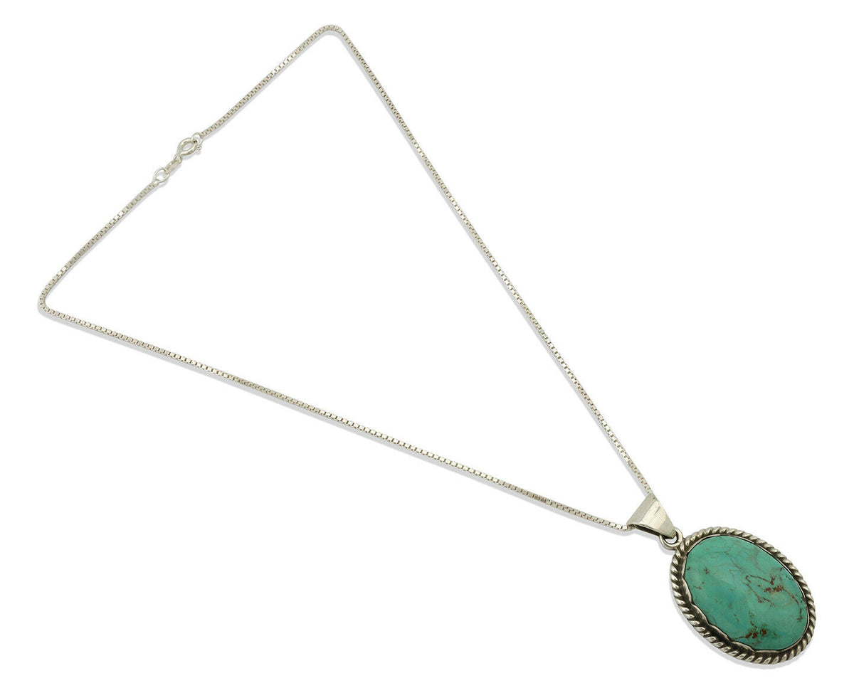 Navajo Handmade Pendant Necklace .925 Silver Artist Signed Sunrise C.80's