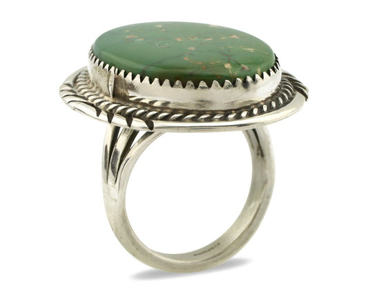 Navajo Ring .925 Silver Royston Turquoise Artist Signed M Begay C.80's